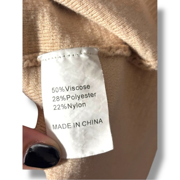 Fashion Cozy Horizontal Rib Knit Lighweight Cream Long Sleeve Crew Neck Sweater - Picture 7 of 14